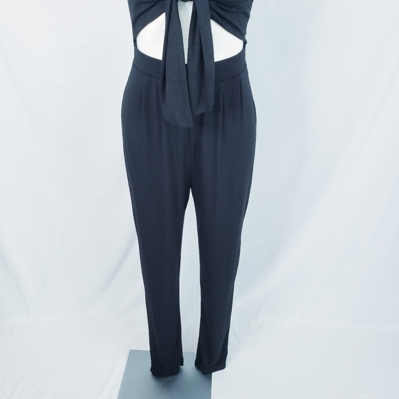 NWT ASOS Cami Jumpsuit with Tie Knot Front Black Jersey - Picture 4 of 9